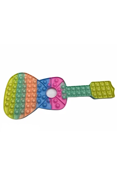 Gitar Desenli Pop İt Baloncuk Oyuncak - Resim 3