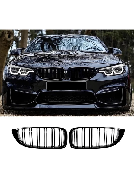 bmw 4 seri f33 cabrio parlak siyah m4 böbrek-panjur ürün görseli 1