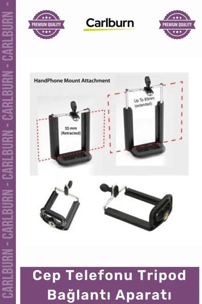 Özel Üretim Profesyonel Universal Stand Klips Tutucu Adaptör Cep Telefonu Tripod Bağlantı AparatıCep Telefonu Tripod Bağ ürün görseli 1