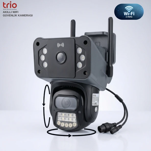 Trio TR-WX249 PTZ Çift Lens WiFi 12V IP66 Güvenlik Kamerası 3 Görüntü Veesky Uygulama ürün görseli 1
