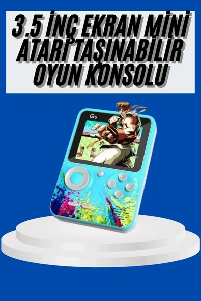 Çocuklara Özel 4k Hd Retro Oyun Konsol El Atari Taşınabilir 500 Oyunlu ürün görseli 1