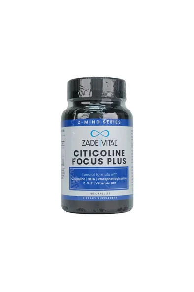 Zade Vital Citicoline Focus Plus Takviye Edici Gıda 60 Kapsül ürün görseli 1