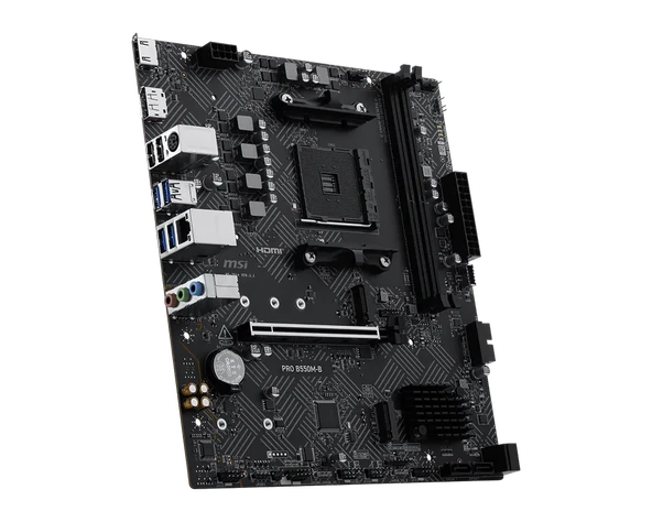 MSI PRO B550M-B AM4 DDR4 4600(OC) HDMI DP 2x M.2 USB 5Gbps mATX ürün görseli 1