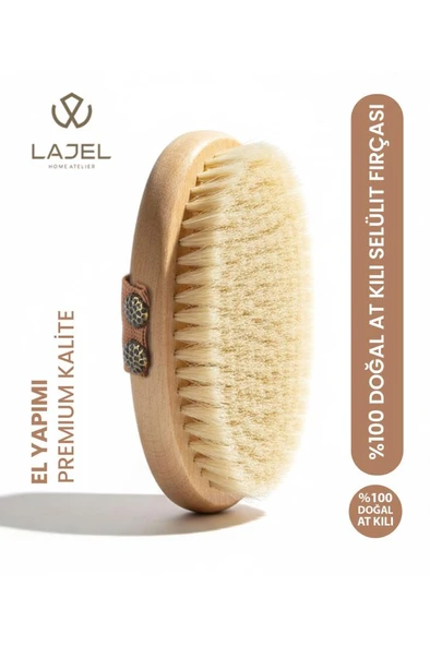 Lajel Premium %100 Doğal At Kılı Selülit Fırçası ürün görseli 1