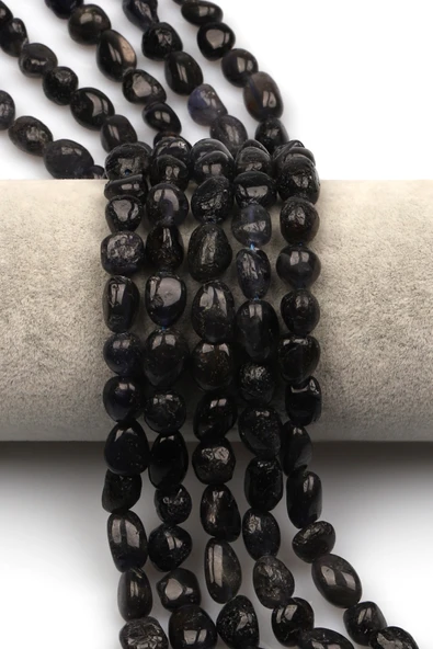 İyolit Doğal Taş Dizi 7 x 11 mm Mercimek Kesim - DZ-1228 ürün görseli 1