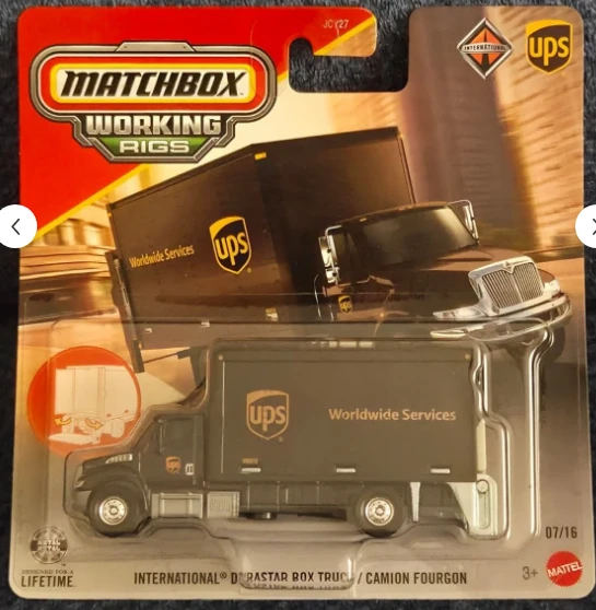 2026 Matchbox Working Rigs International Durastar Box Truck UPS kargo kamyonu ürün görseli 1