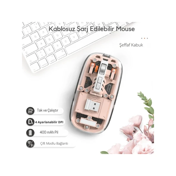 Pembe 501 Bt+ Wireless Mouse ZR1133 ürün görseli 1