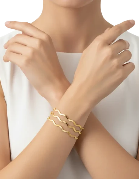 15 gr 22 Ayar Zigzag Ajda Bilezik ürün görseli 1