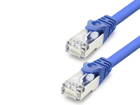 Cat7 Ethernet Patch Kablosu 10 Gbps 600 Mhz 1 M - Mavi HDX5099 ürün görseli 1