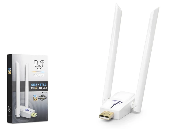 Usb Wifi Adaptör Wifi 6 Bluetooth 5.3 W212 ürün görseli 1