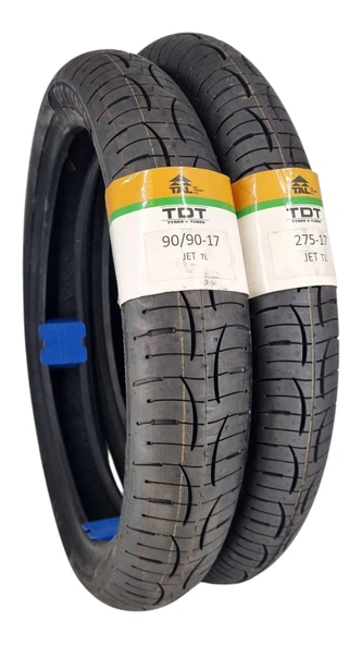 TDT TYRES 90/90-17 ve 275-17 (TUBELESS - DUBLEKS) Jet Lastik Takımı ürün görseli 1