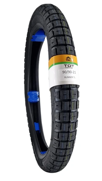 TDT TYRES 90/90-21 TL (TUBELESS - DUBLEKS) Motosiklet Lastiği Runner ürün görseli 1