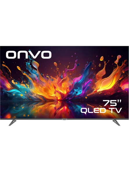 Onvo 75OVF9000UQ Ultra HD 75" 190 Ekran Uydu Alıcılı Google Smart QLED TV ürün görseli 1