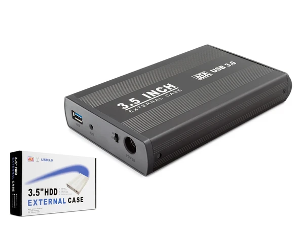 3.5 Inç Sata Hdd Harici Disk Kutusu Usb 3.0 - Siyah HDX1756 ürün görseli 1