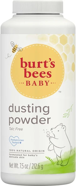 Burt's Bees Bebek Toz Tozu, Güvenli ve Nazik Konfor için Talk İçermez ve Hipoalerjenik,% 100 Doğal Kökenli, Çocuk Doktoru Test Edilmiştir, 8.5 oz ürün görseli 1