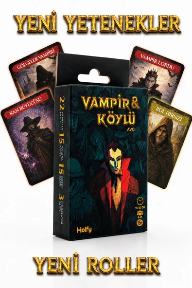 Vampir Köylü Avcı Kutu Oyunu Kart Oyunları Aile Ve Arkadaş Hediye Oyun Parti Oyunu Rol Yapma Eğlence ürün görseli 1