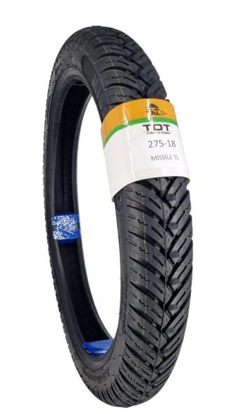 TDT TYRES 275-18 TL (TUBELESS - DUBLEKS) Motosiklet Lastiği Missile ürün görseli 1