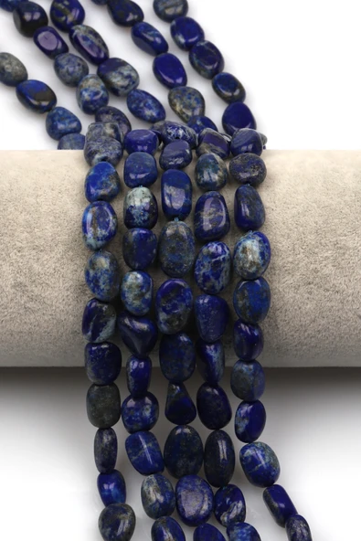 Lapis Lazuli Doğal Taş Dizi 10 x 13 mm Mercimek Kesim - DZ-1229 ürün görseli 1