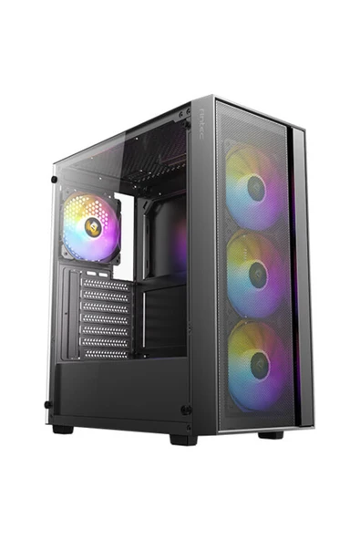 Antec AX65 ARGB 4x120mm Fanlı Mesh ATX Oyuncu Kasası Siyah ürün görseli 1