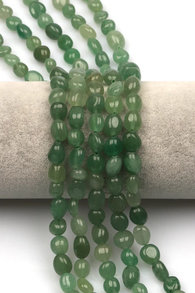 Aventurin Doğal Taş Dizi 7 x 11 mm Mercimek Kesim - DZ-1230 ürün görseli 1
