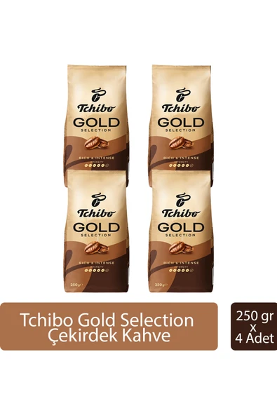 Tchibo Gold Selection Çekirdek Kahve 250 gr x 4 Adet ürün görseli 1