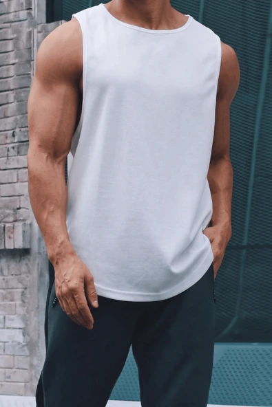 Erkek Sporcu Atleti Sıfır Kol Tişört Fitness Gym Antrenman Tişörtü Ter Tutmayan Atlet SIFIRKOL-2026 ürün görseli 1