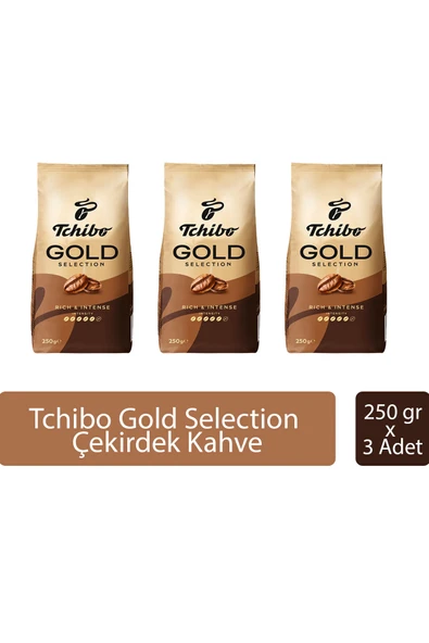 Tchibo Gold Selection Çekirdek Kahve 250 gr x 3 Adet ürün görseli 1