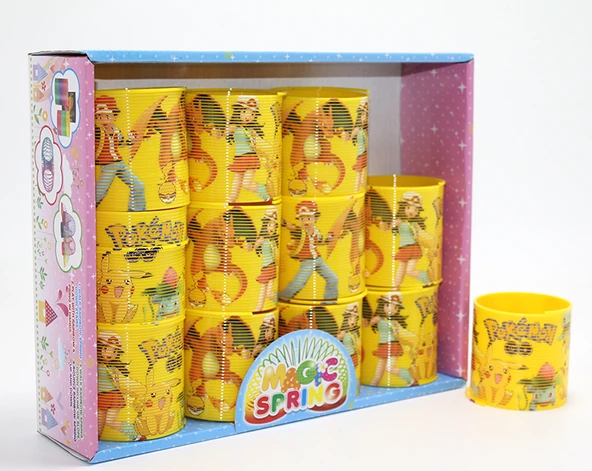 Pokemon Baskılı Stres Yayı - Sarı Plastik Nostaljik Oyuncak 12'Li Seti Alk3984 ürün görseli 1