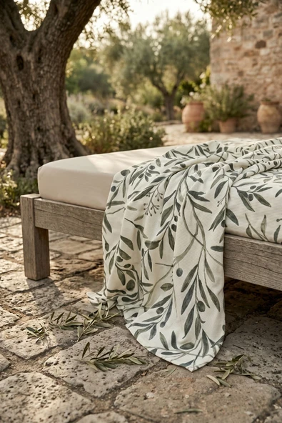 Cotton Collection Tek Kişilik Pike Olıve 160x230 - Resim 3