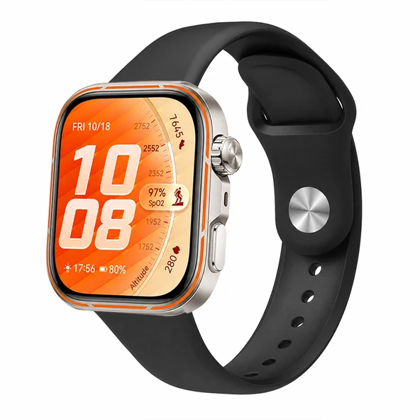 Huawei Watch Fit 5 Pro İle Uyumlu PureLux Tam Uyumlu Yumuşak Soft Silikon Kordon  Siyah ürün görseli 1
