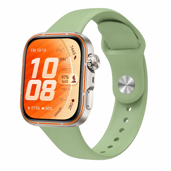 Huawei Watch Fit 5 Pro İle Uyumlu PureLux Tam Uyumlu Yumuşak Soft Silikon Kordon  Yeşil ürün görseli 1