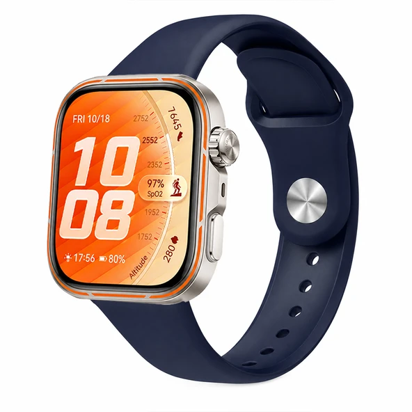 Huawei Watch Fit 5 Pro İle Uyumlu PureLux Tam Uyumlu Yumuşak Soft Silikon Kordon  Lacivert ürün görseli 1