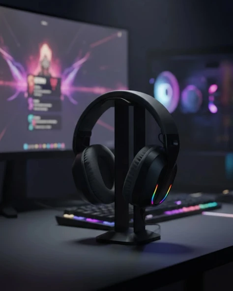 Kablosuz Oyuncu Kulaklığı Rgb Aydınlatmalı Bluetooth Mikrofonlu Gaming Headset ürün görseli 1
