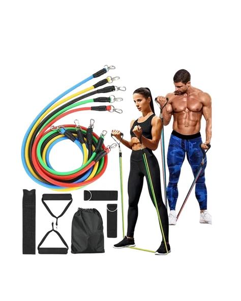 Full Body Antrenman İçin Kapı Arkası Spor Bandı Ve Aksesuar Seti ürün görseli 1