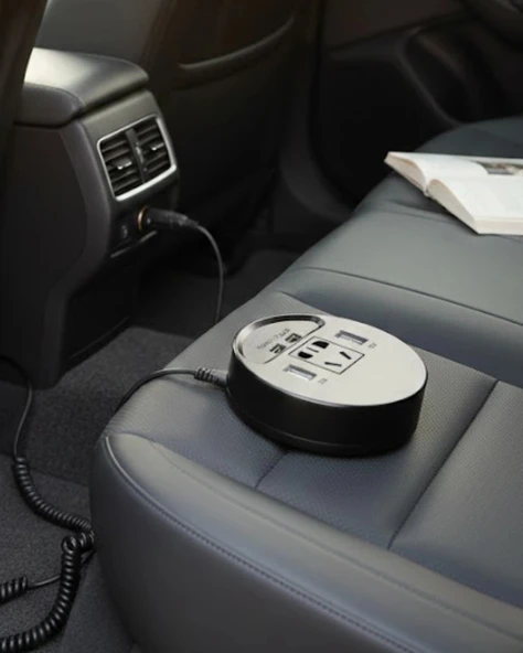 Güvenli Voltaj Korumalı Araç Power Inverter Çoklu Cihaz Desteği ürün görseli 1