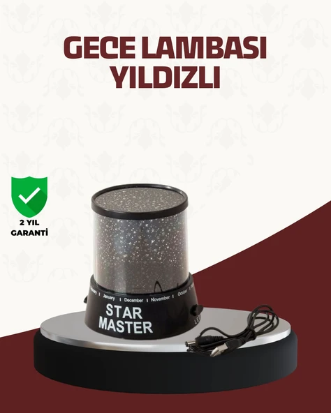 Galaxy Efektli Led Projektör Taşınabilir Yıldız Gece Lambası ürün görseli 1