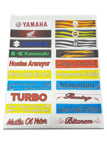 Yazı Sticker 100'lü ürün görseli 1