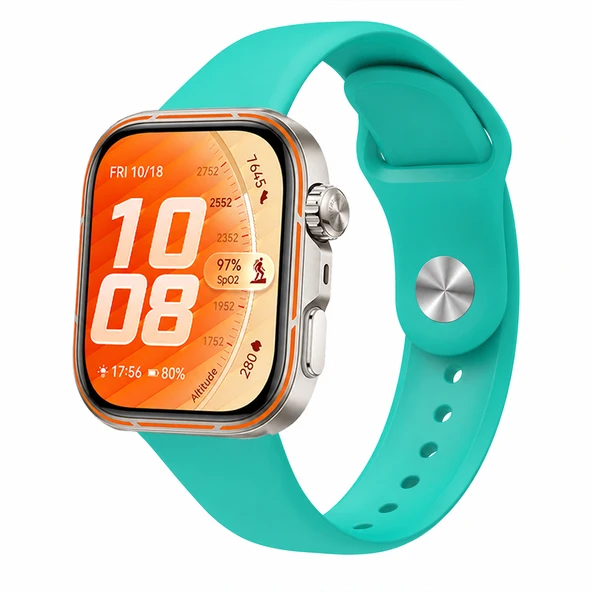 Huawei Watch Fit 5 Pro İle Uyumlu PureLux Tam Uyumlu Yumuşak Soft Silikon Kordon  Turkuaz ürün görseli 1