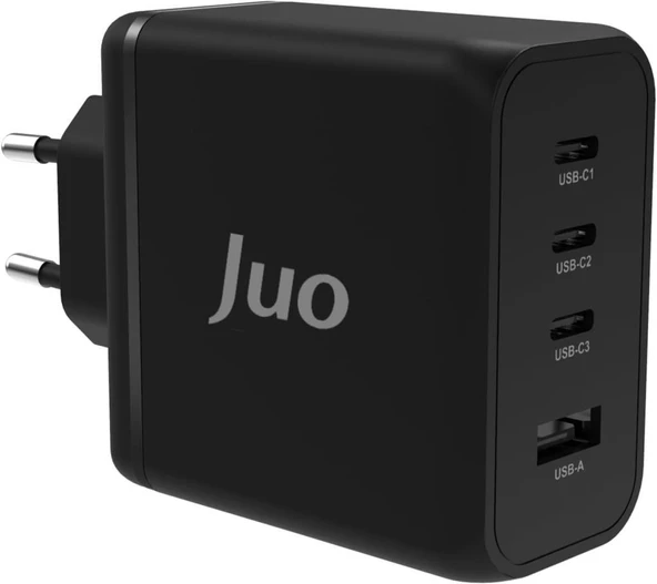 Juo 100W 4 Portlu USB-C + USB-A GaN Şarj Aleti iPhone & Macbook & Notebook Type-C Hızlı Şarj Cihazı ürün görseli 1