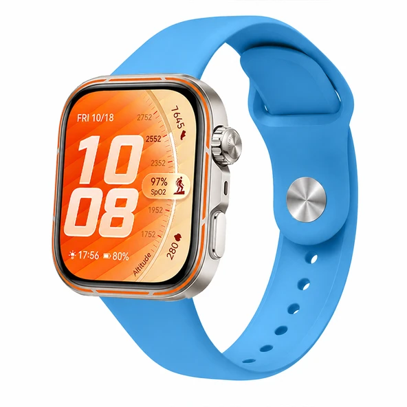 Huawei Watch Fit 5 Pro İle Uyumlu PureLux Tam Uyumlu Yumuşak Soft Silikon Kordon  Mavi ürün görseli 1