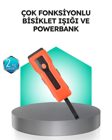 5000 Mah Bataryalı Bisiklet Farı Cob Çakar Çok Fonksiyonlu ürün görseli 1