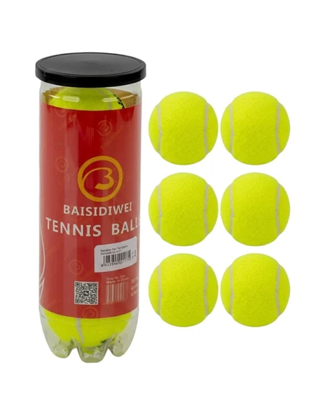 Tenis Topu 6’lı Set Antrenman Ve Maç İçin Dayanıklı Toplar ürün görseli 1