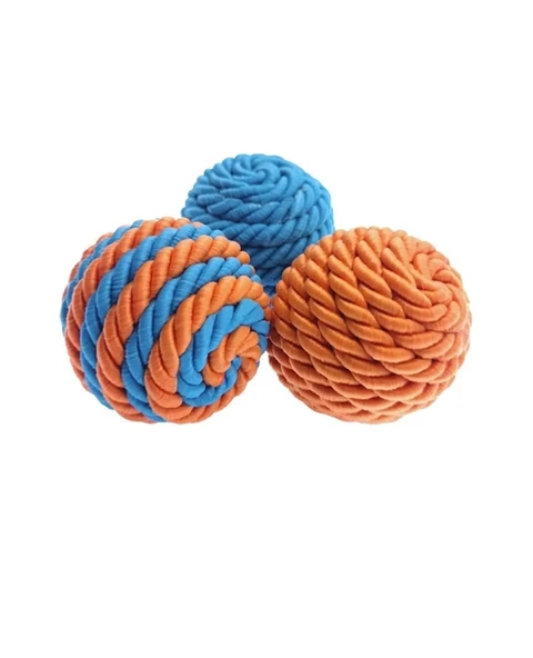 Kedi Ip Sarma Renkli Kedi Oyun Topu 4 Cm ( 3 Adet ) Kedi Oyuncağı ürün görseli 1