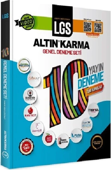 8. Sınıf LGS 10 Farklı Yayın 10 Deneme Tüm Konular Sorular Tamamı Video Çözümlü Altın Karma ürün görseli 1