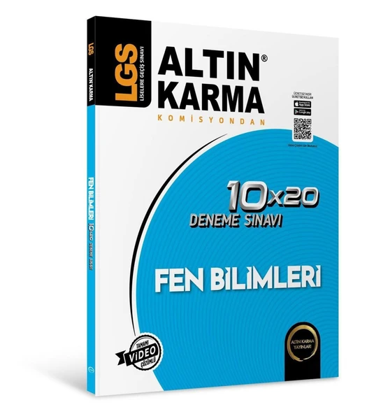 8.Sınıf LGS Fen Bilimleri 10x20 Deneme Sınavı Altın Karma Yayınları ürün görseli 1