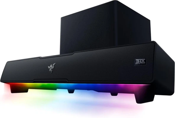 Razer Leviathan V2 - Subwoofer'lı PC Oyun Soundbar'ı (Çok sürücülü PC Soundbar ve Subwoofer, THX Spatial Audio, Bluetooth 5.2, ürün görseli 1