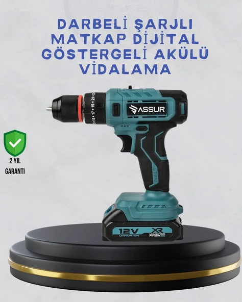 Çift Bataryalı Şarjlı Matkap Dijital Ekranlı Set ürün görseli 1