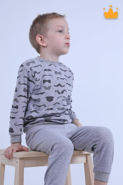 Çocuk Pijama Takımı 1-6 Yaş Penye Mevsimlik Ev Giyim Eşofman Takımı 1111 ürün görseli 1
