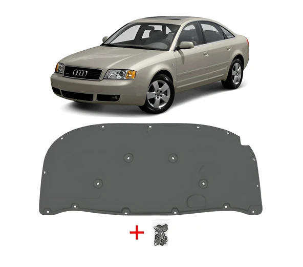 Audi A6 1998-2005 Motor Kaput Keçesi Klipsli 4B0863825AG ürün görseli 1