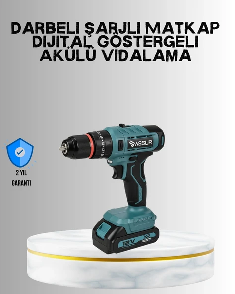 18 Parça Profesyonel Şarjlı Matkap Vidalama ürün görseli 1